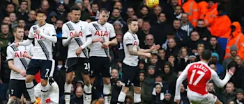 r football premier league arsenal free kick v tottenham