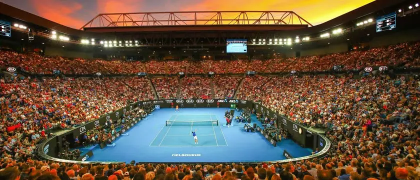 r tennis aus open court sunset