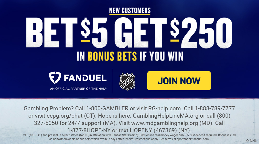 FanDuel Bet $5 Get $250 NHL Apr 2025