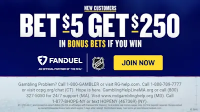 FanDuel Bet $5 Get $250 NHL Apr 2025