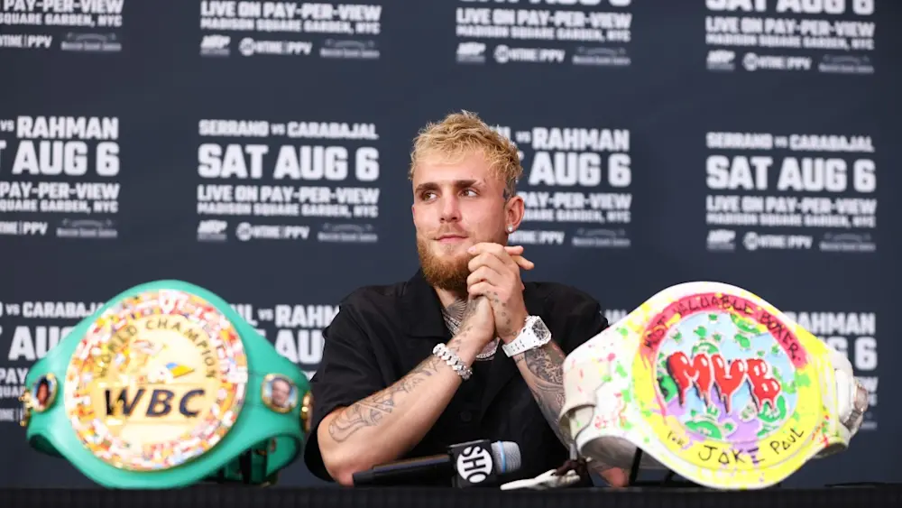 Jake Paul Boxing Belts