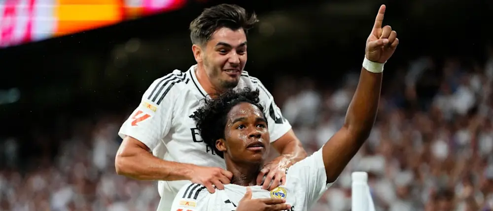 football 2024 laliga real madrid endrick brahim celebration goal