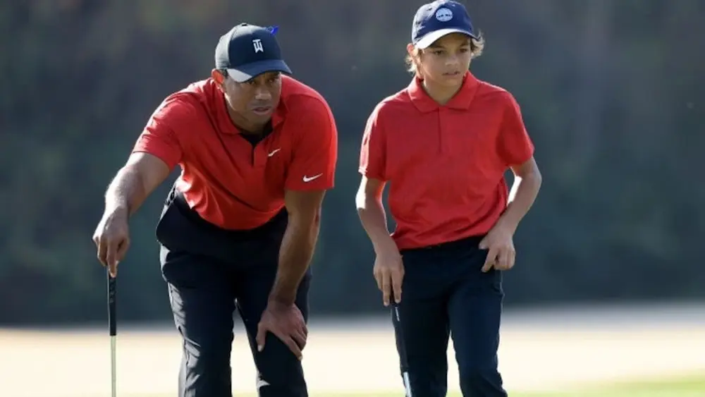 Charlie Woods and Tiger Woods Golf