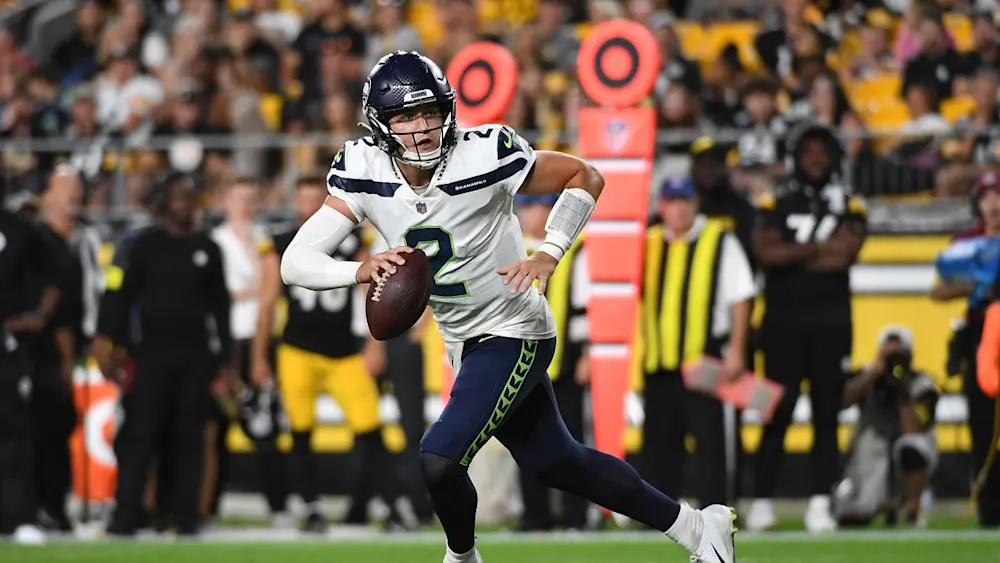 Seattle Seahawks Drew Lock Roll Out
