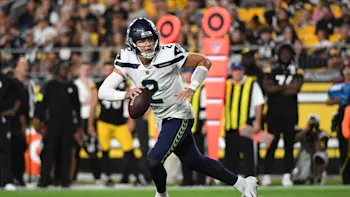 Seattle Seahawks Drew Lock Roll Out
