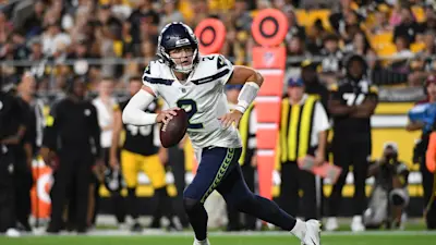 Seattle Seahawks Drew Lock Roll Out