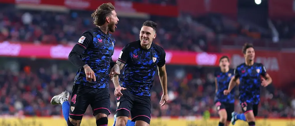 football 2023 laliga sevilla ramos celebration