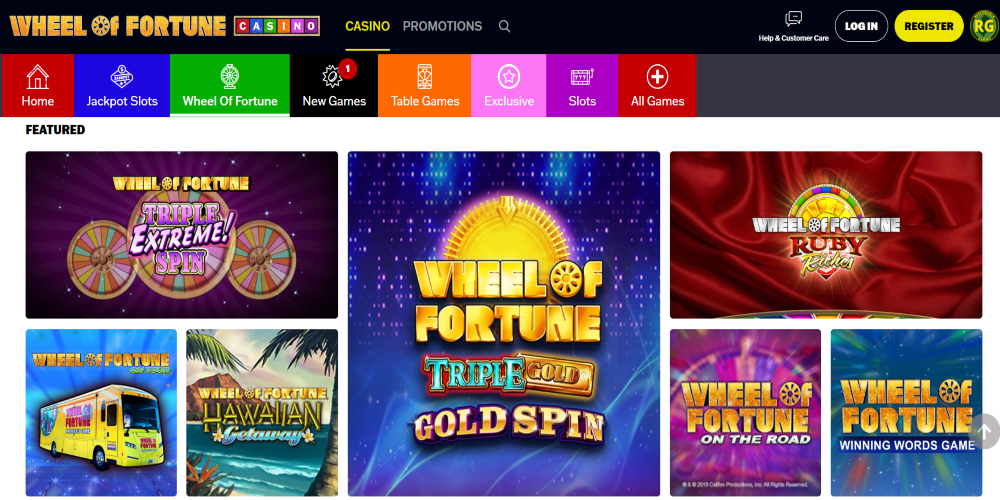 Wheel of Fortune Games Menu