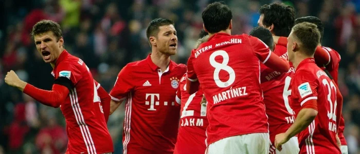 r football bundesliga bayernmuenchen celebrating new