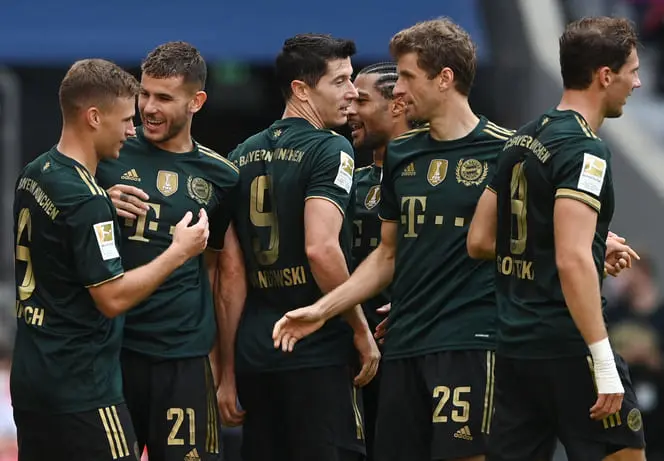 r football bundesliga bayern munich celebration 2022