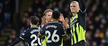 football 2024 england premier league manchester city haaland goal away celebration