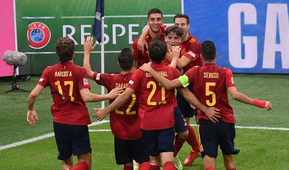 Spain Football Celebrating