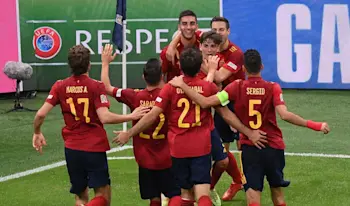 Spain Football Celebrating