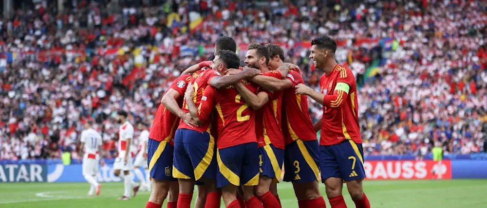 football international euro2024 spain players celebration goal