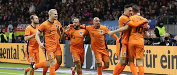 football 2024 international netherlands celebration players