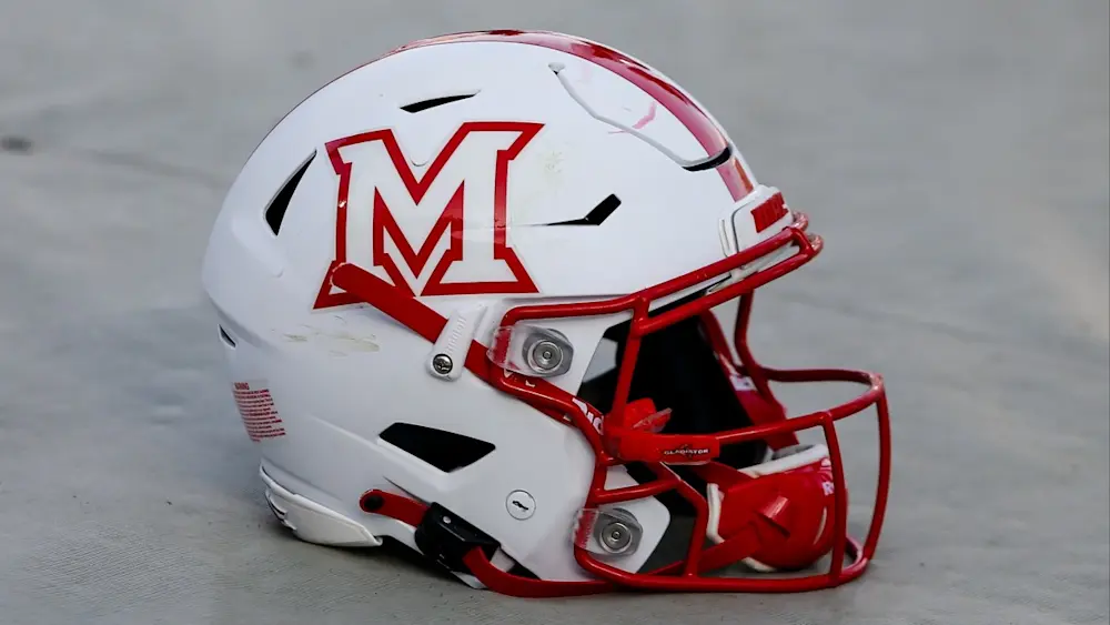 Miami OH White Football Helmet