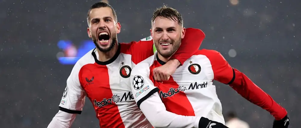 football 2025 champions league feyenoord goal celebration