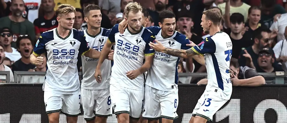 2024 football italy serie a hellas verona celebration team