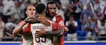 football 2024 france ligue1 lyon goal celebration mikautadze
