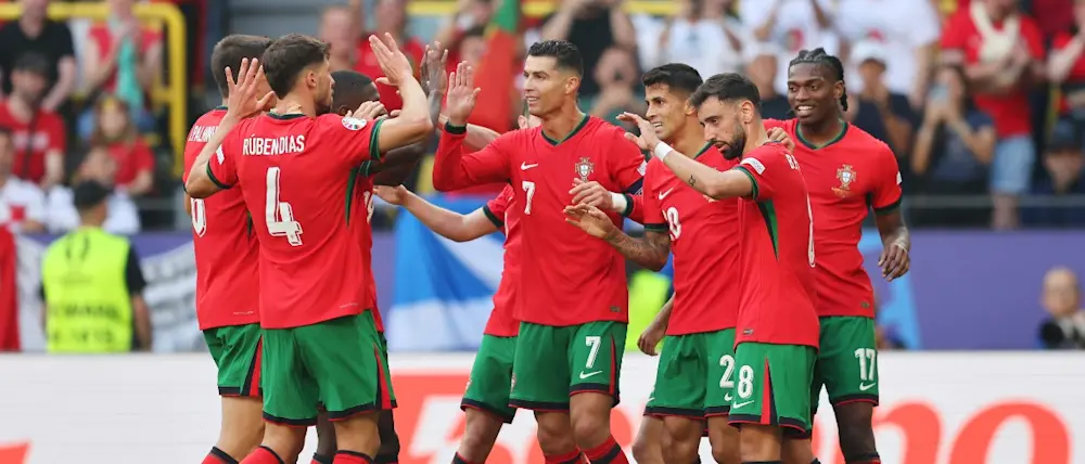 football international euro2024 portugal celebration players