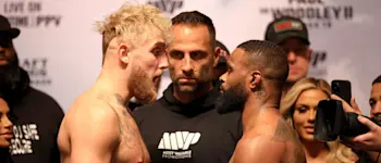 Jake Paul Tyron Woodley Staredown