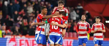 football 2024 liga hypermotion granada uzuni goal celebration