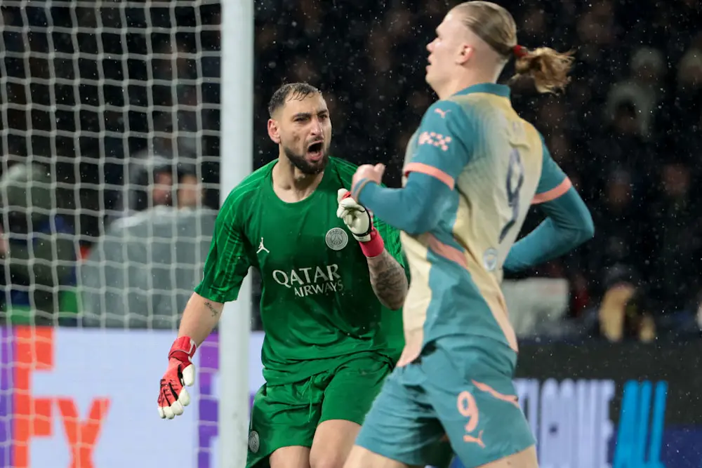Donarumma celebration against Haaland