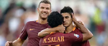r football roma celebration
