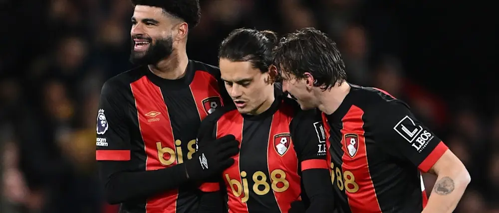 football 2024 england premier league bournemouth enes unal goal celebration