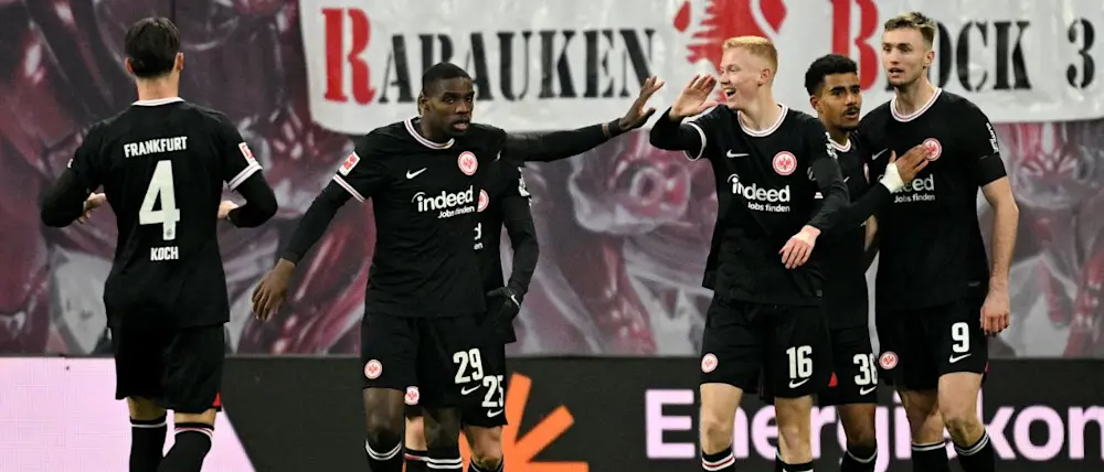 football 2024 bundesliga eintracht frankfurt players celebration
