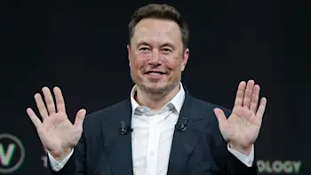 Elon Musk Hands Up