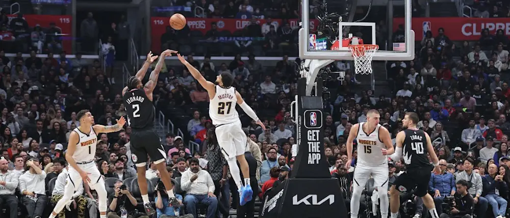 basket 2023 nba clippers nuggets leonard throw