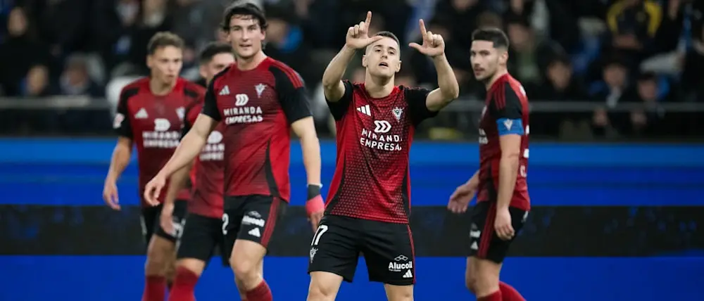 football 2024 liga hypermotion mirandes goal celebration