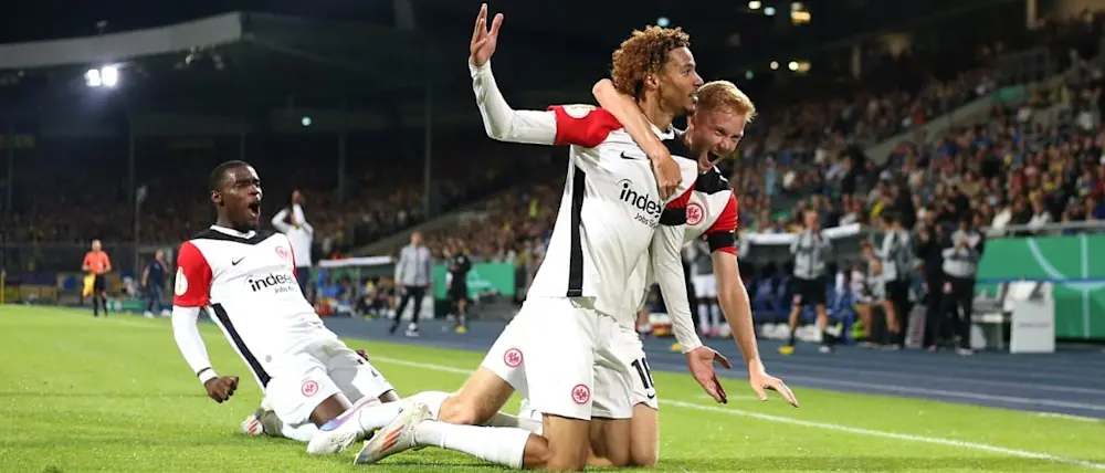 2024 football germany bundesliga eintacht frankfurt goal celebration 2