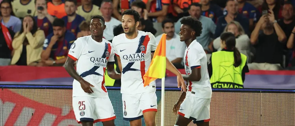 football 2025 champions league psg away goal barca