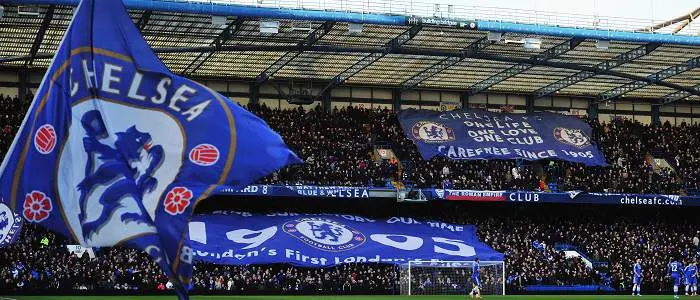 r football premier league chelsea fans flag