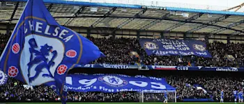 r football premier league chelsea fans flag