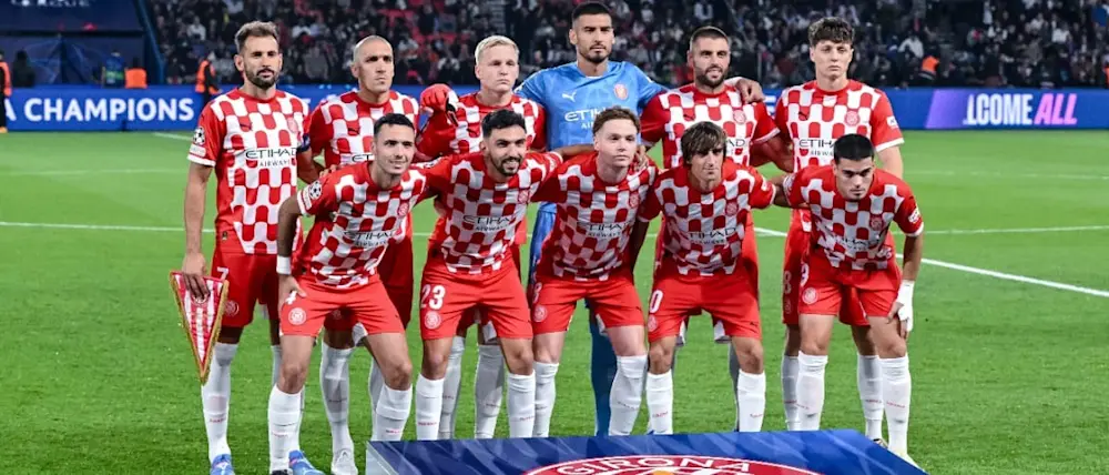 2024 football champions league girona team photo debut