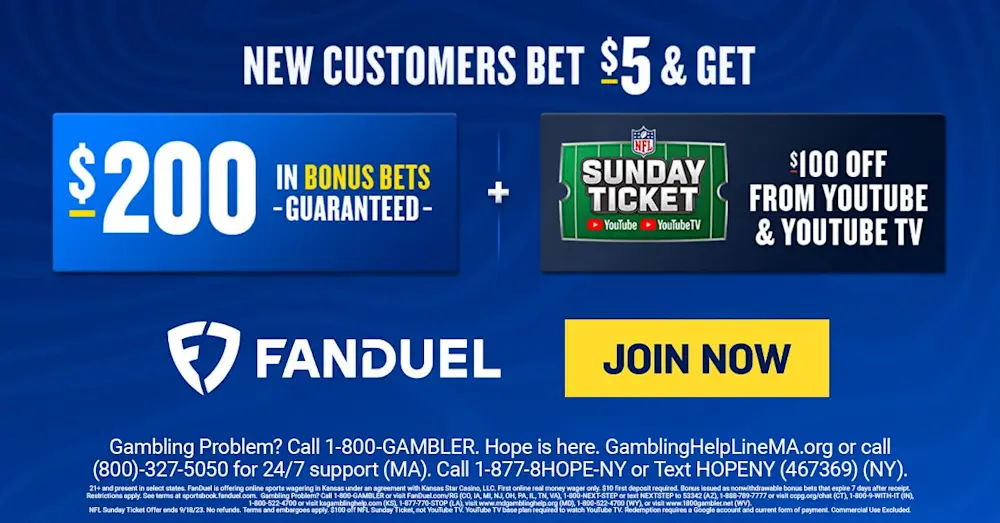 FanDuel $200 + Sunday Ticket