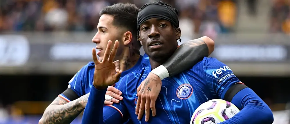 football 2024 premier league chelsea celebration goal enzo