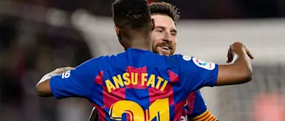 r football liga barcellona ansufatimessi