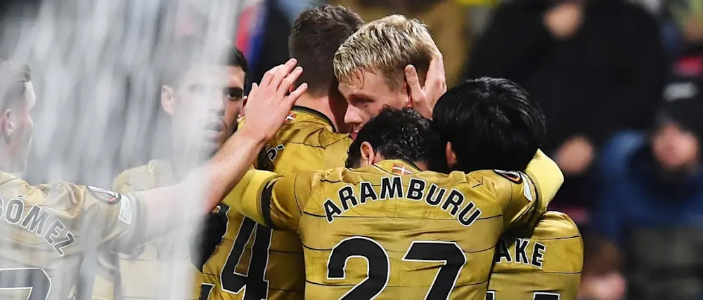 football 2024 europa league real sociedad goal celebration away