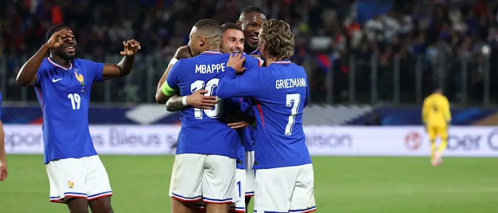 football 2024 france players celebration