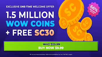 WOW Vegas Casino 1.5 Million WOW Coins + Free SC30